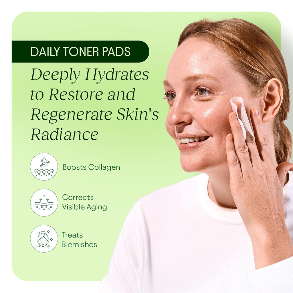Jiyu Korean Skincare Anti-Aging, Dark Spot & Wrinkle Minimizing Toner Pads