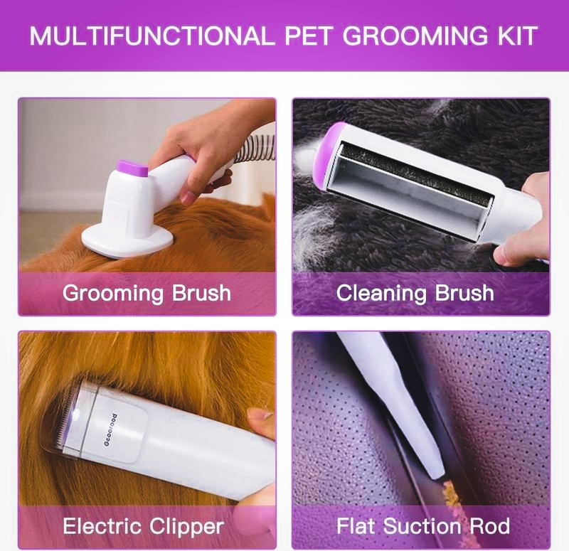 Geoorood 5-in-1 Quiet Dog Grooming Kit G3-P